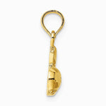 10K / 14K Yellow Gold Polished I HEART WHALES Charm - Product Photo