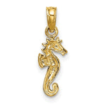 10K / 14K Yellow Gold 2-D Mini Seahorse Charm - Product Photo