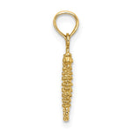 10K / 14K Yellow Gold 3-D Mini Seahorse Charm - Product Photo