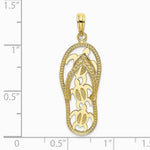 10K / 14K Yellow Gold Triple Turtle Flip-Flop Charm - Product Photo