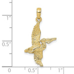 10K / 14K Yellow Gold 3-D Pelican Flying Charm - Product Photo