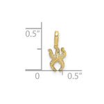 10K / 14K Yellow Gold Mini Starfish W/Fixed Bail Charm - Product Photo