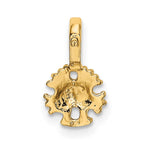10K / 14K Yellow Gold Mini Sand Dollar w/ Fixed Bail Charm - Product Photo