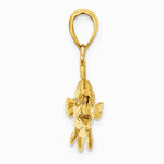 10K / 14K Yellow Gold 3-D Red Fish Charm - Product Photo