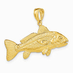 10K / 14K Yellow Gold 3-D Red Fish Charm - Product Photo