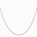 10K Rose Gold .7 mm Carded Cable Rope Chain Necklace 16"-24" - Product Photo