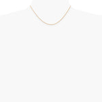 10K Rose Gold .7 mm Carded Cable Rope Chain Necklace 16"-24" - Product Photo