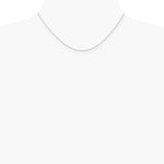 10K White Gold .7mm Carded Cable Rope Chain Necklace 16"-24" - Product Photo