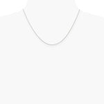 10K White Gold .7mm Carded Cable Rope Chain Necklace 16"-24" - Product Photo