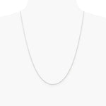 10K White Gold .7mm Carded Cable Rope Chain Necklace 16"-24" - Product Photo