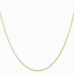 10K Yellow Gold .7mm Carded Cable Rope Chain Necklace 16"-24" - Product Photo