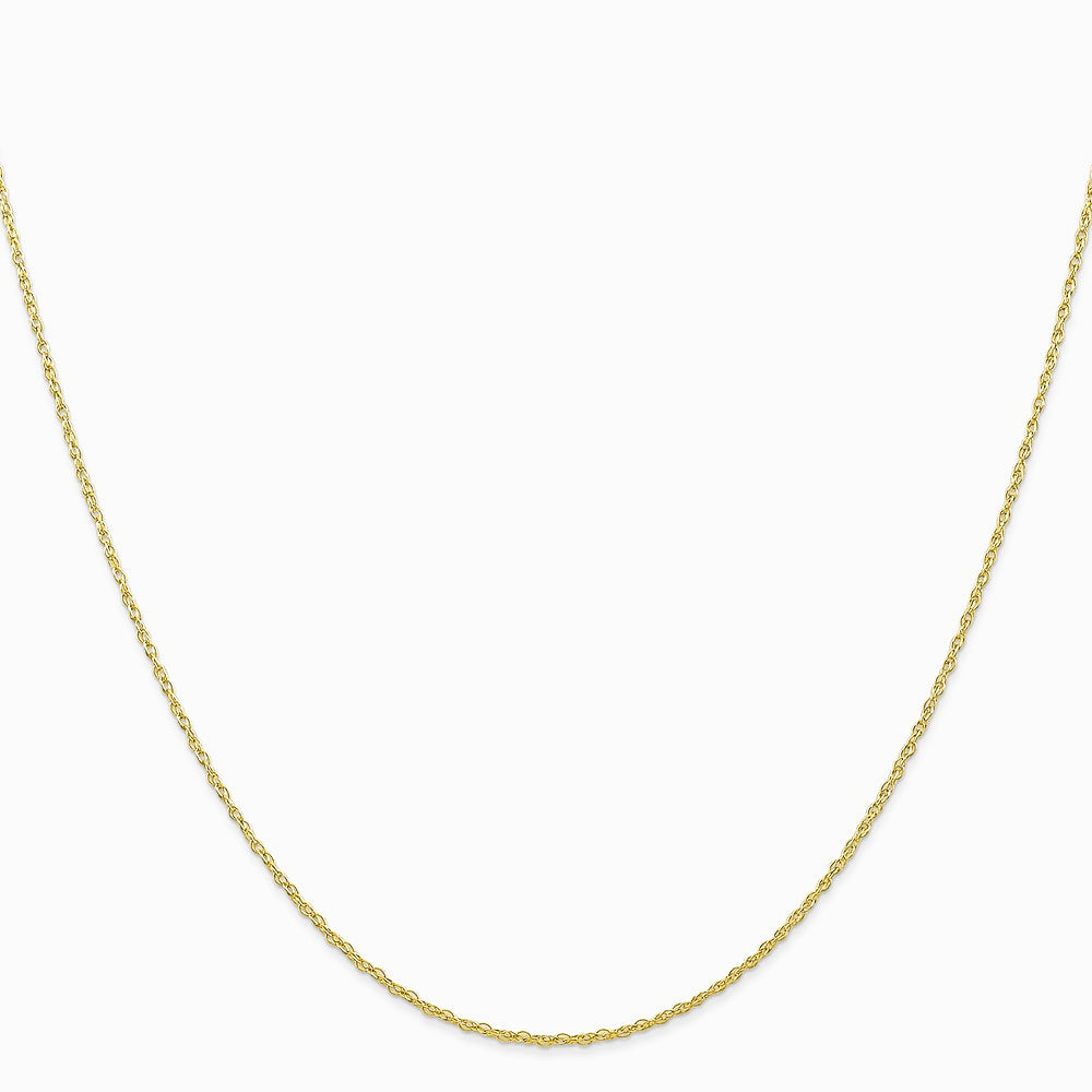 10K Yellow Gold .7mm Carded Cable Rope Chain Necklace 16"-24" - Product Photo