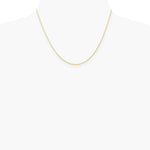 10K Yellow Gold .7mm Carded Cable Rope Chain Necklace 16"-24" - Product Photo