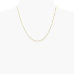 10K Yellow Gold .7mm Carded Cable Rope Chain Necklace 16"-24" - Product Photo
