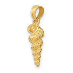 10K / 14K Yellow Gold 3-D Mini Common Wentletrap Shell Charm - Product Photo