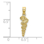 10K / 14K Yellow Gold 3-D Mini Common Wentletrap Shell Charm - Product Photo