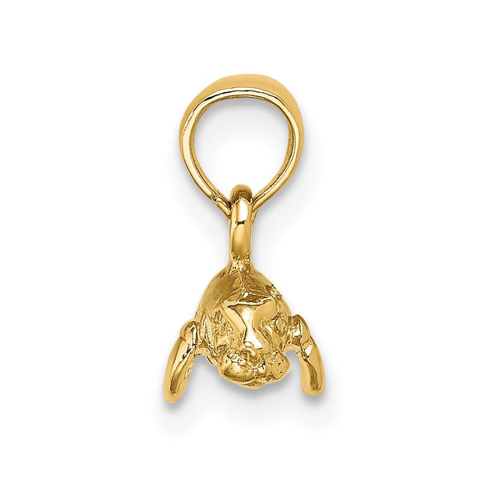10K / 14K Yellow Gold 3-D Polished Mini Manatee Charm - Product Photo