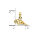 10K / 14K Yellow Gold 3-D Polished Mini Manatee Charm - Product Photo
