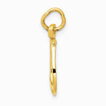 10K / 14K Yellow Gold Solid Polished Horseshoe Charm - Product Photo