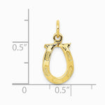 10K / 14K Yellow Gold Solid Polished Horseshoe Charm - Product Photo