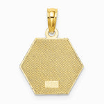 10K / 14K Yellow Gold Medical Disc Pendant - Product Photo