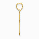 10K / 14K Yellow Gold Textured w/ Center Heart Small Cross Charm - Product Photo