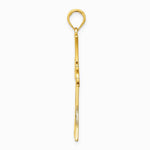 10K / 14K Yellow Gold Polished Celtic Knot Cross Charm - Product Photo