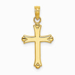 10K / 14K Yellow Gold Polished Cross Charm - Product Photo