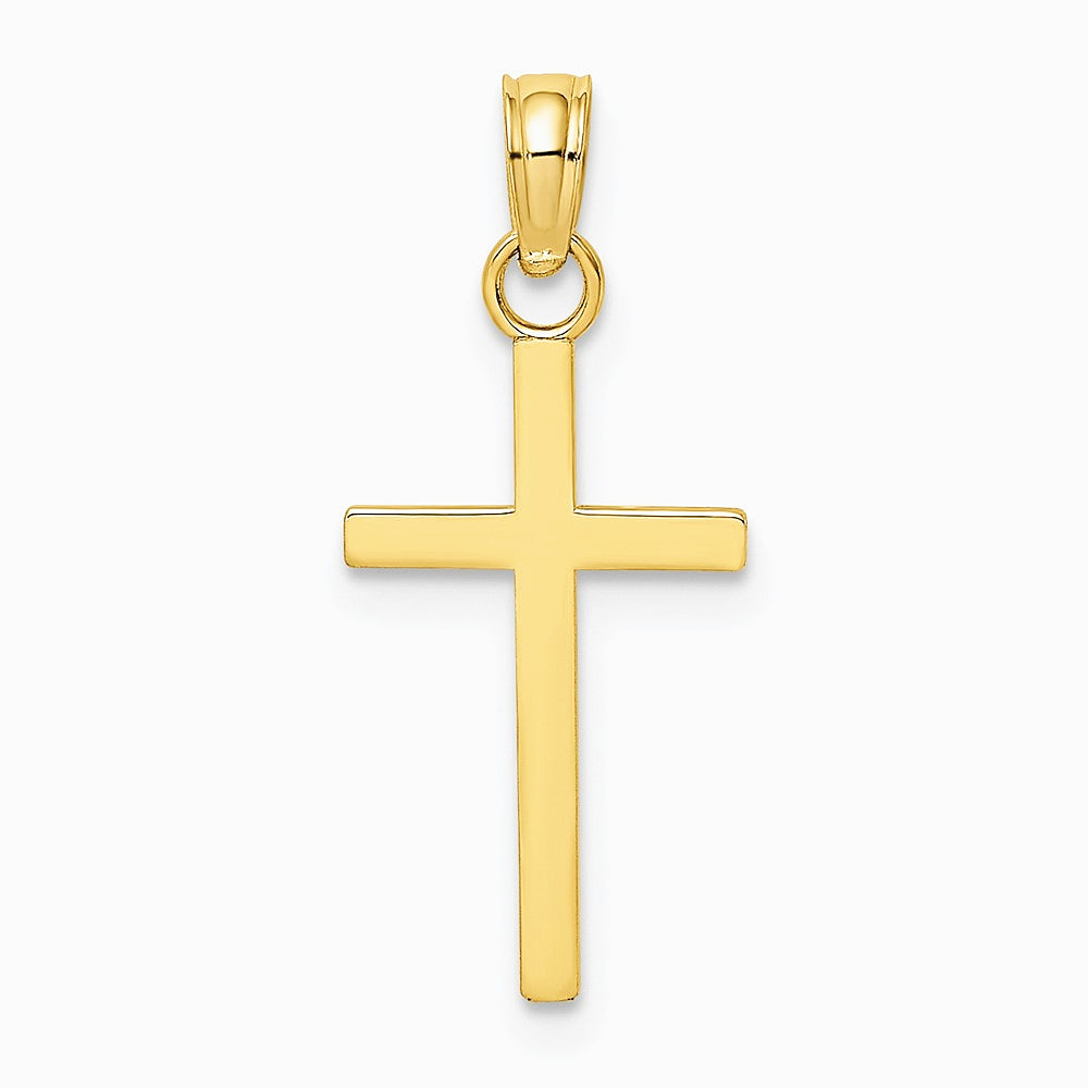 10K / 14K Yellow Gold Polished Small Cross Charm