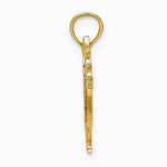 10K / 14K Yellow Gold Cut-Out Dove with Olive Branch Charm - Product Photo