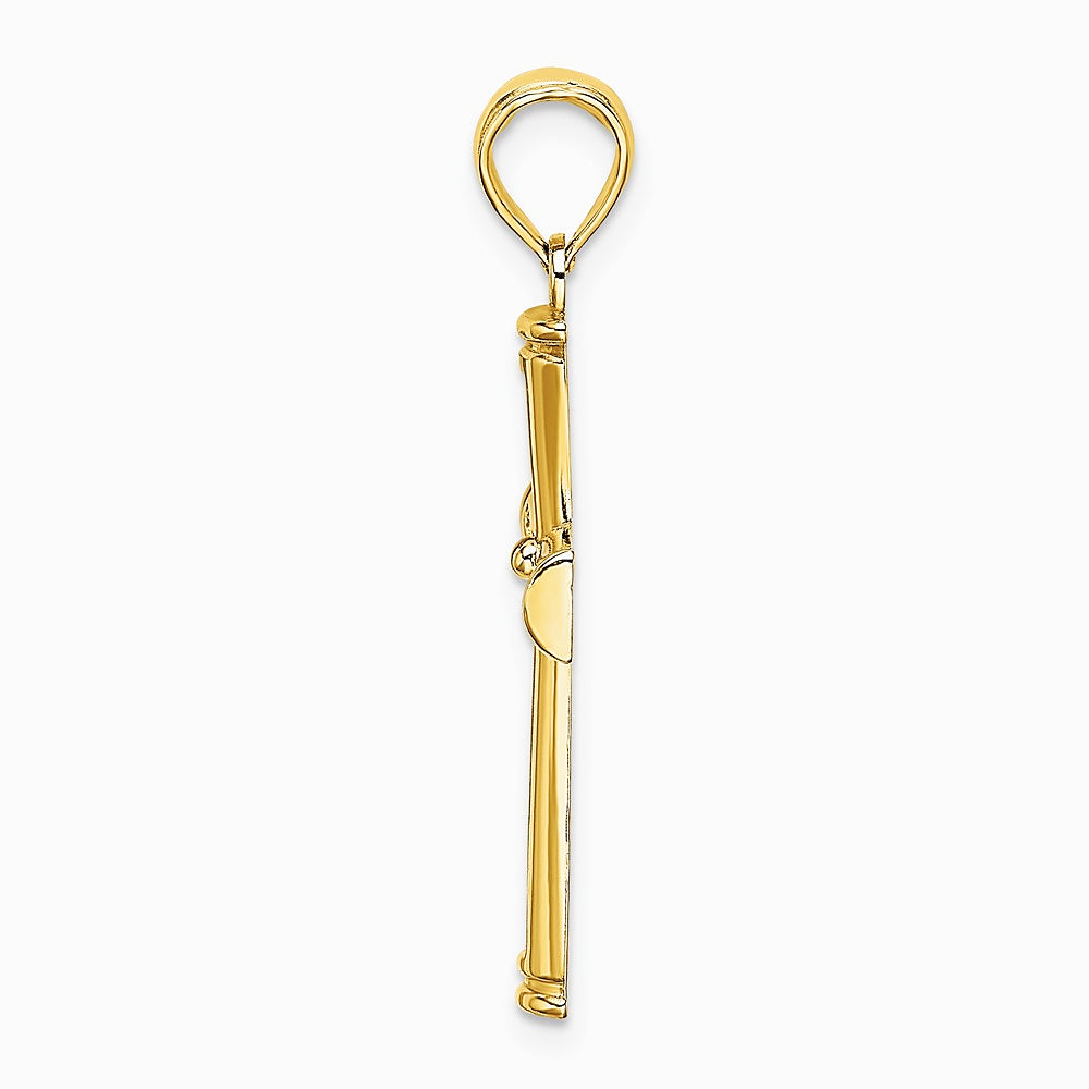 10K / 14K Yellow Gold Polished and Cut-Out Cross - Product Photo