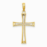 10K / 14K Yellow Gold Polished and Cut-Out Cross - Product Photo