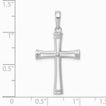 10K / 14K White Gold Polished and Cut-Out Cross - Product Photo