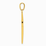 10K / 14K Yellow Gold Polished Beveled Cross Charm - Product Photo