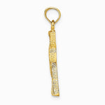 10K / 14K Yellow Gold Cut-Out Cross w/ Triangle Ends Charm - Product Photo