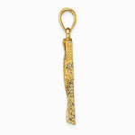 10K / 14K Yellow Gold Polished Cut-Out Design Cross Charm - Product Photo