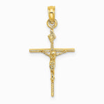 10K / 14K Yellow Gold INRI Crucifix Charm - Product Photo