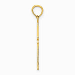10K / 14K Yellow Gold Polished Cross Charm - Product Photo