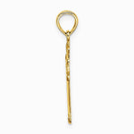 10K / 14K Yellow Gold Cut-Out Cross Charm - Product Photo