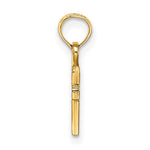 10K / 14K Yellow Gold Polished Mini Cross Charm - Product Photo
