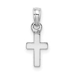 10K / 14K White Gold Polished Mini Cross Charm - Product Photo