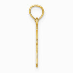 10K / 14K Yellow Gold Textured Mini Cross Charm - Product Photo