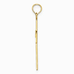 10K / 14K Yellow Gold Textured Lace Center Cross Charm - Product Photo