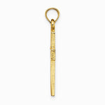 10K / 14K Yellow Gold Polished and Cut-Out Cross Charm - Product Photo
