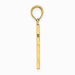 10K / 14K Yellow Gold Polished Cut-Out Cross Charm - Product Photo