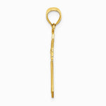 10K / 14K Yellow Gold w/ Engraved Edges Cross Charm - Product Photo