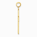 10K / 14K Yellow Gold Diamond-Cut Filigree Cross Pendant - Product Photo