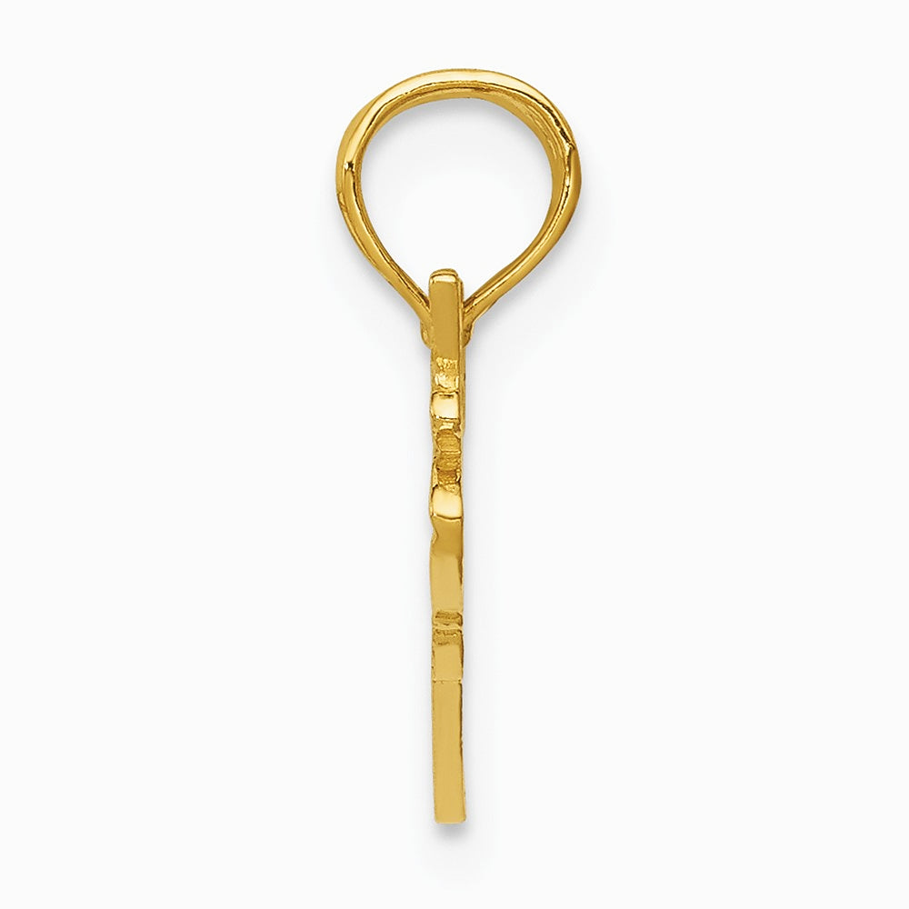 10K / 14K Yellow Gold Cessna Plane Pendant - Product Photo
