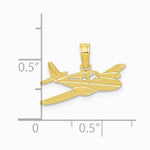 10K / 14K Yellow Gold Cessna Plane Pendant - Product Photo