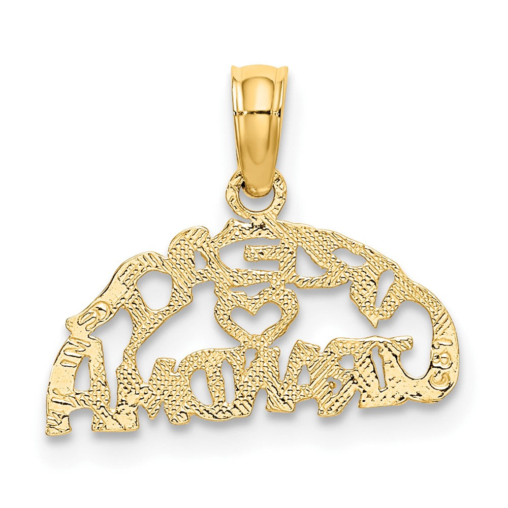 10K Block and Engraved GREAT GRANDMA Charm - Product Photo